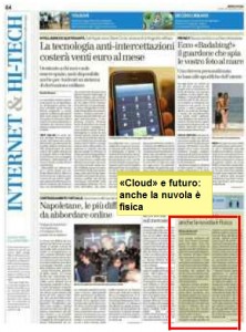 Cloud e futuro: anche la nuvola è fisica